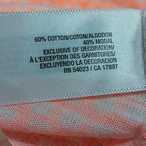 Old Navy Long Sleeve Top Size Small Orange Sequined Gray Polka Dots Cotton Blend - Picture 6 of 6